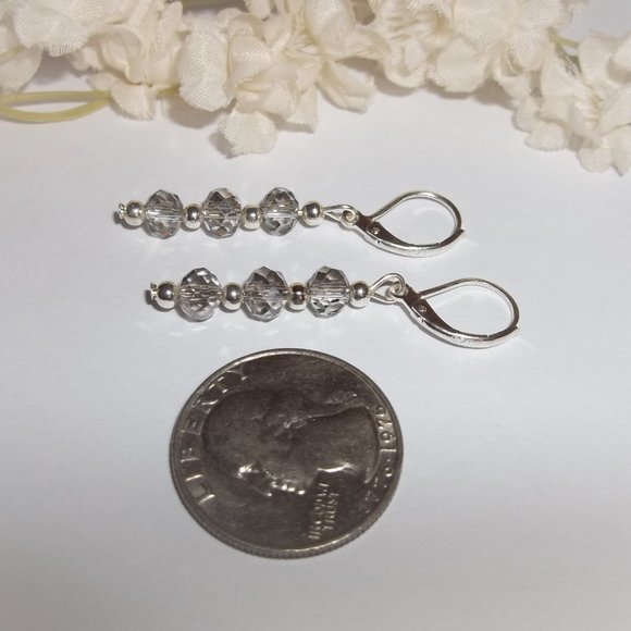 Earrings, Grey Earring, Gray Earring, Earring Set, Dangle Earring, Handmade 7900 - Picture 5 of 8